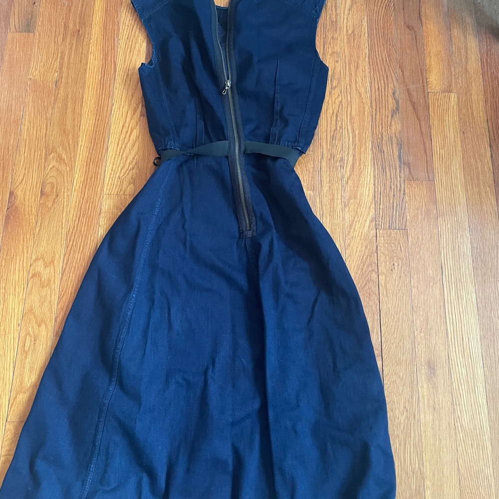Lanvin Denim Navy Blue Sleeveless Dress - Picture 4 of 4